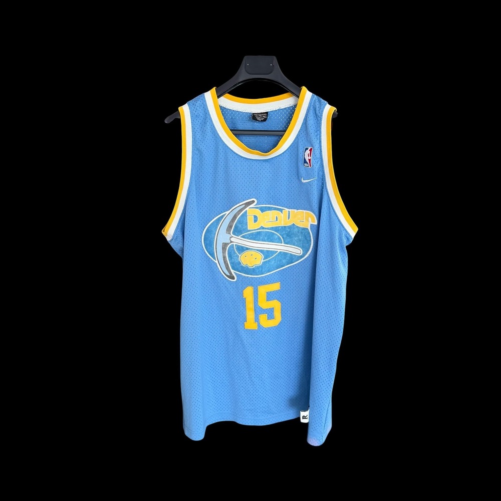Nike Teams Denver Nuggets Carmelo Anthony‎ 15 Jersey Blue XL Vintage NBA